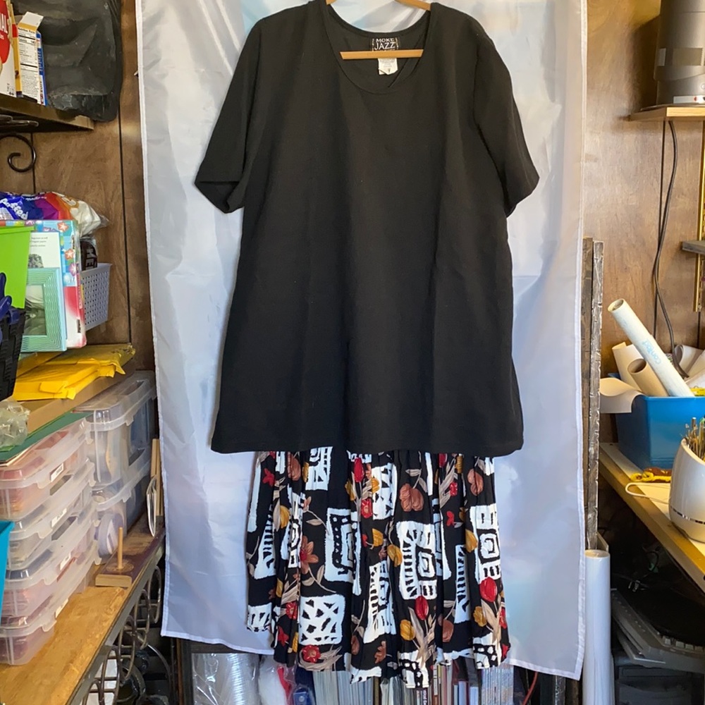 Black two piece dress